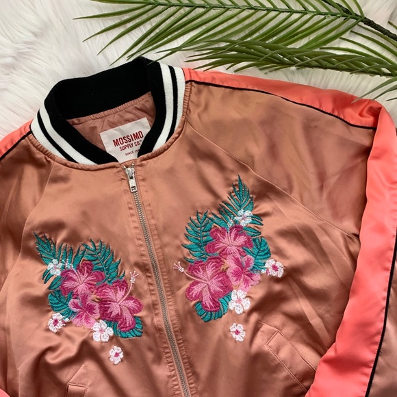 Mossimo Supply Co. Jackets & Blazers - 5/$25 - Mossimo Floral Embroidered Bomber Jacket